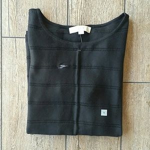 NWT LOFT BLACK SHEER SWEATER